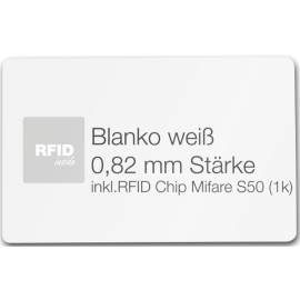 Blanko Chipkarten, RFID, weiß, Mifare S50
