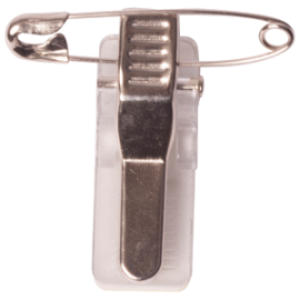 Kartenhalter mit Clip, selbstklebend mit Nadel, 29 x 11 mm